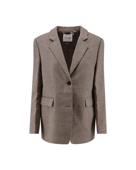 Closed Brown Blazers