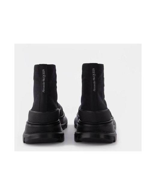 Alexander McQueen Black Lace-up boots