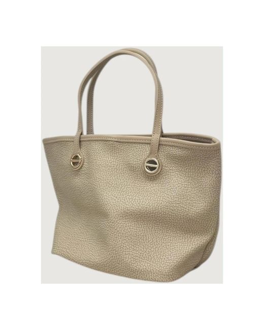 Borbonese Metallic Shopping Bags