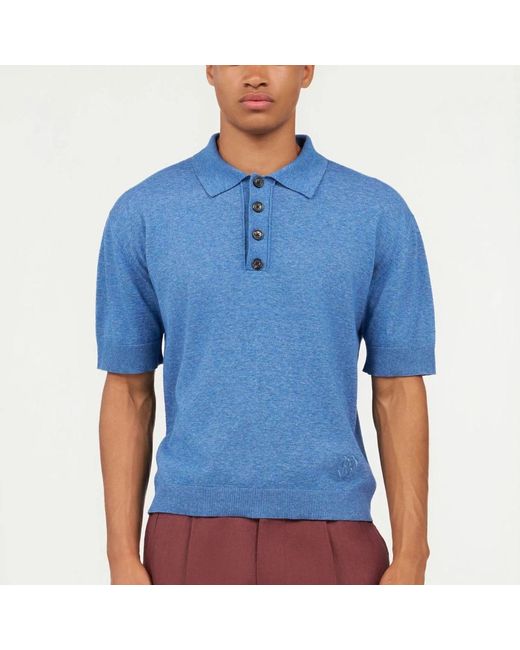 Roberto Cavalli Blue Round-Neck Knitwear for men