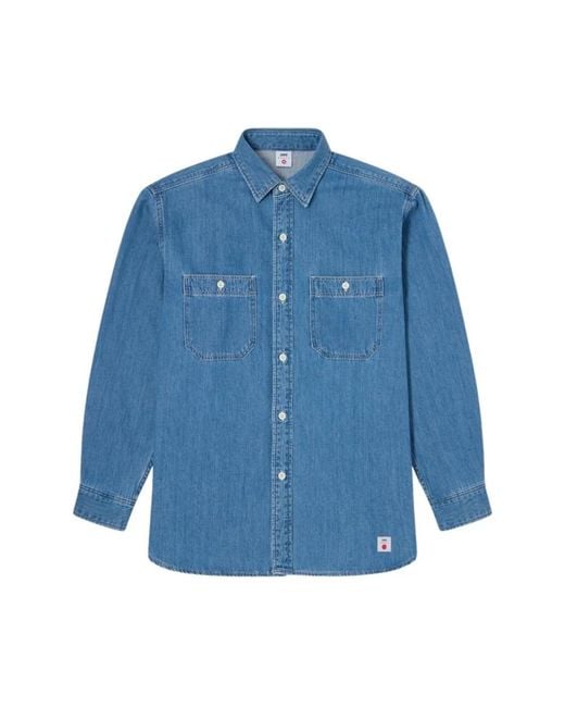 Edwin Blue Denim Shirts for men