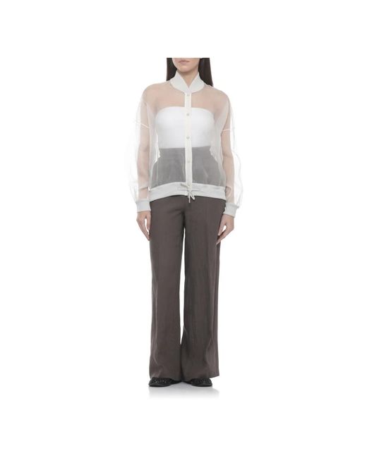 Panicale Jassen ,Wit ,Overhemd Met Knoopsluiting in het White