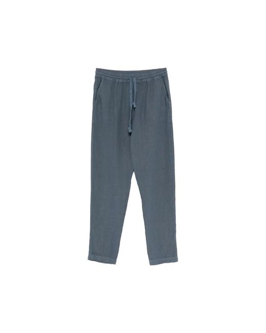 Fedeli Blue Straight Trousers for men