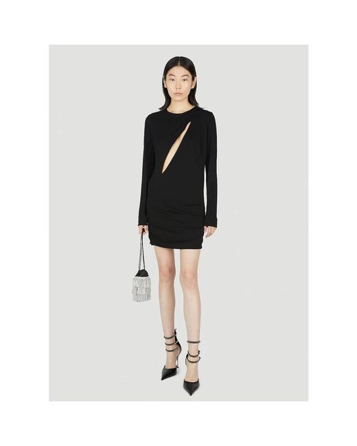 Versace Slashed Mini Dress in het Black