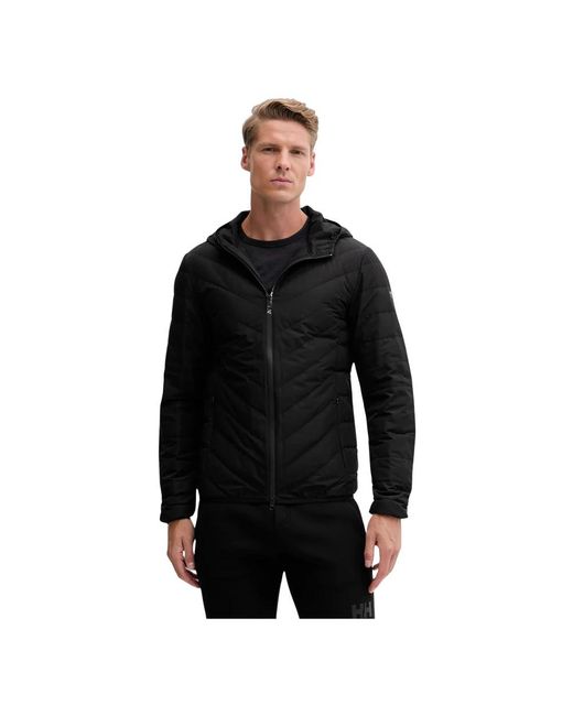 EA7 Logo Zip Down Jacket in het Black voor heren
