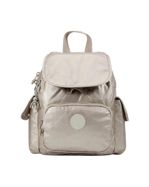 Kipling Tassen ,Grijs ,Leer Damesrugzak Van Imitatieleer Met Aap Bedel in het Gray
