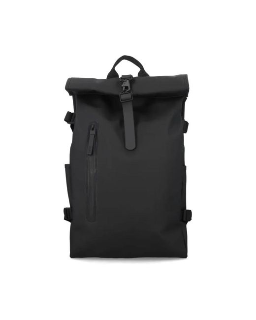 Rains Black Backpacks for men