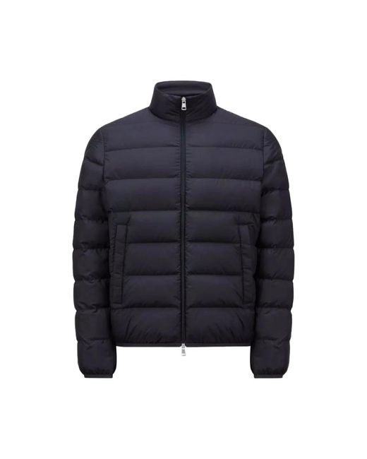 Moncler Kurze daunenjacke in marineblau in Blue für Herren