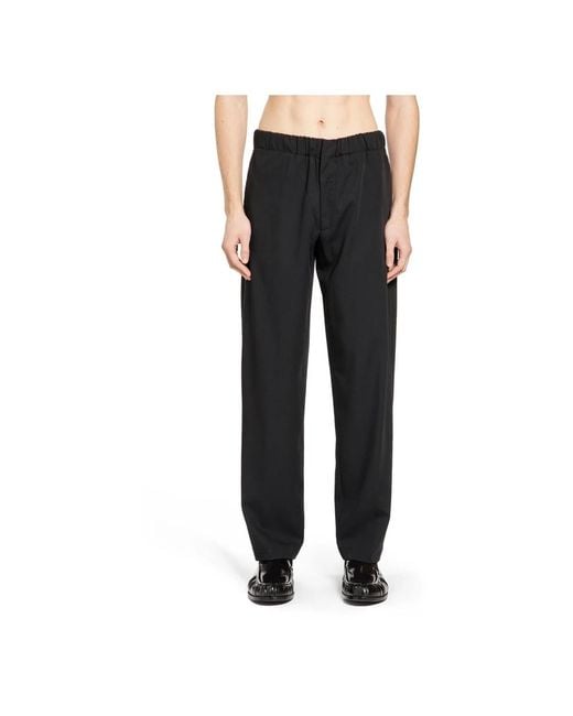 Lardini Black Straight Trousers for men