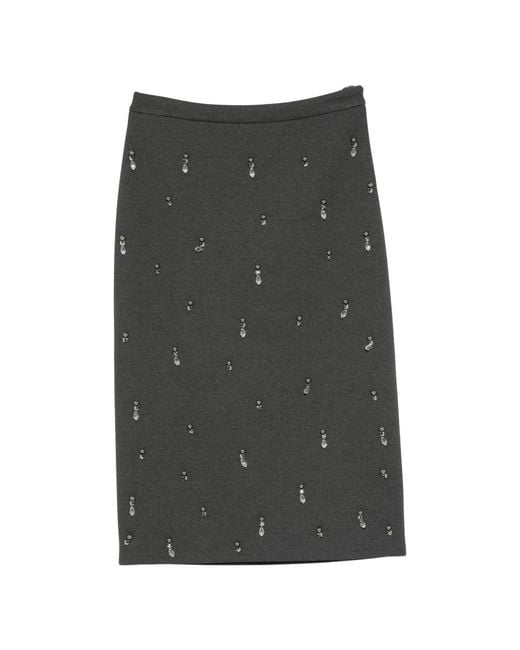 Semicouture Gray Midi Skirts