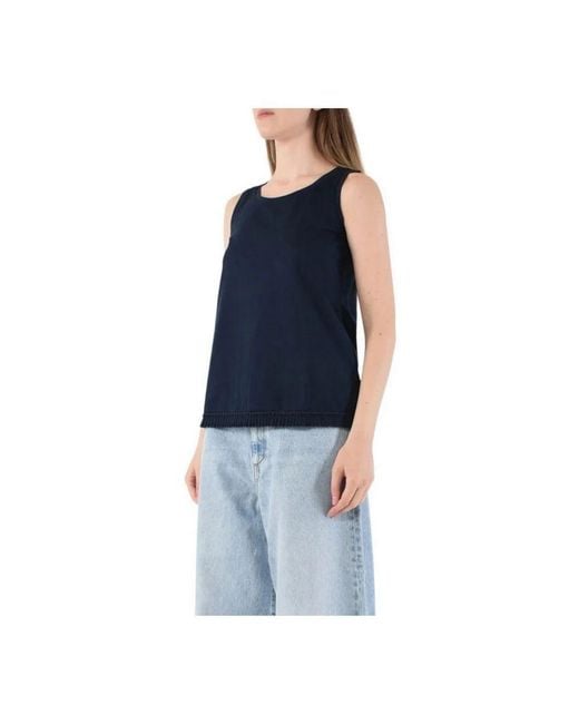 Sleeveless Tops Max Mara de color Blue