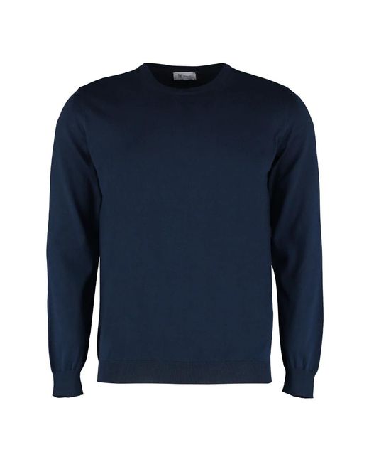 THE (Alphabet) Blue Round-Neck Knitwear for men
