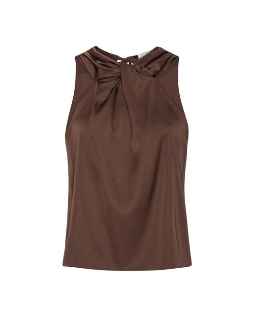 Karmamia Brown Sleeveless Tops