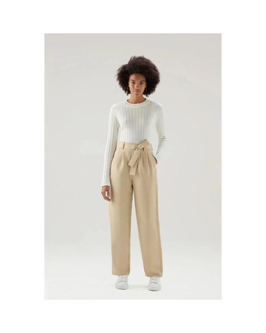 Woolrich Natural Wide Trousers