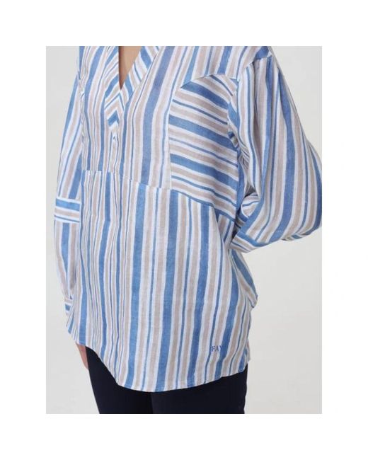Fay Overhemden ,Veelkleurig ,Katoen Stijlvolle Blouses in het Blue