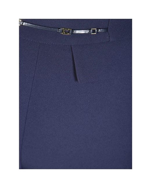 Elisabetta Franchi Blue Slim-Fit Trousers