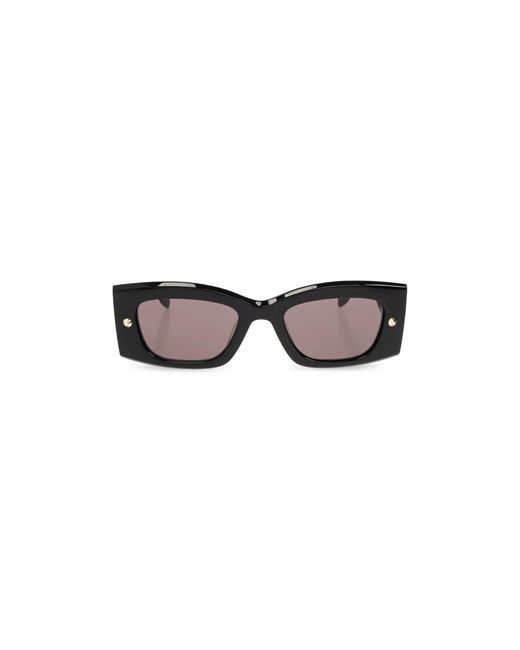 McQueen Zonnebril Met Logo in het Black