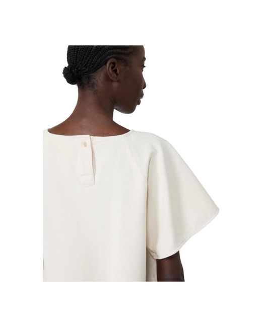Weekend by Maxmara Moderne Cropped Blouse in het White