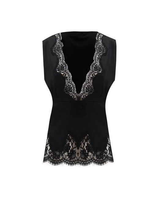 Ermanno Scervino Black Sleeveless Tops