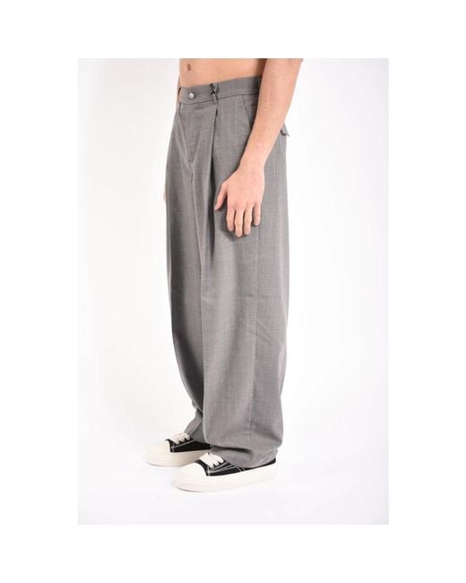 New Amsterdam Surf Association Gray Straight Trousers for men