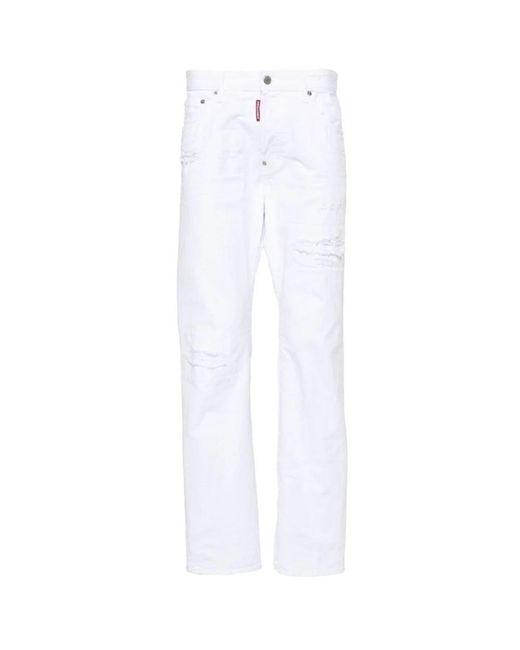 DSquared² 5-pocket jeans in stone washed in White für Herren
