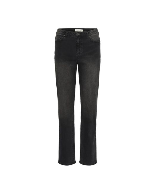Kaffe Black Straight Fit Jeans