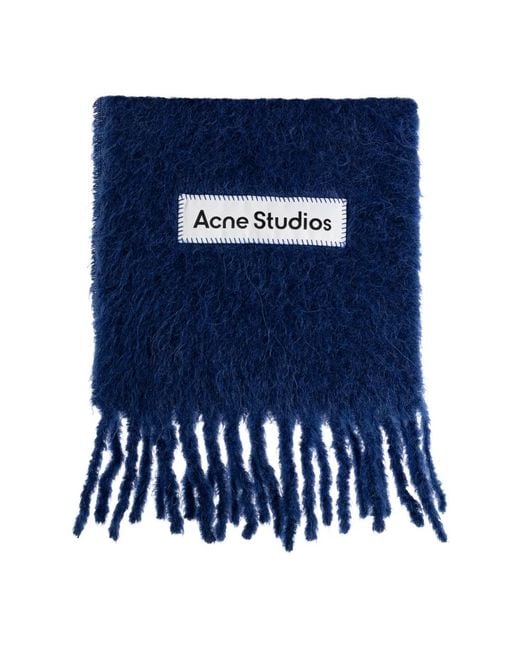 Acne Blue Winter Scarves