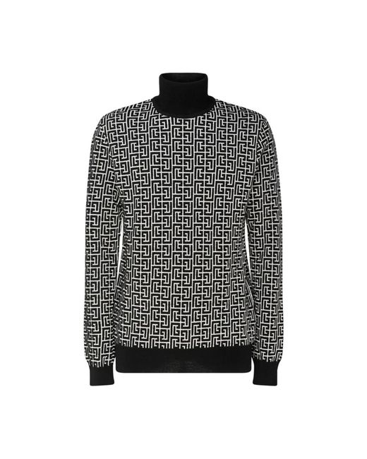 Turtlenecks Balmain de hombre de color Black