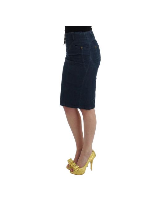 Roberto Cavalli Blue Denim Skirts