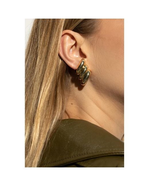 Anine Bing Metallic Clip-On Ohrringe Aus Messing