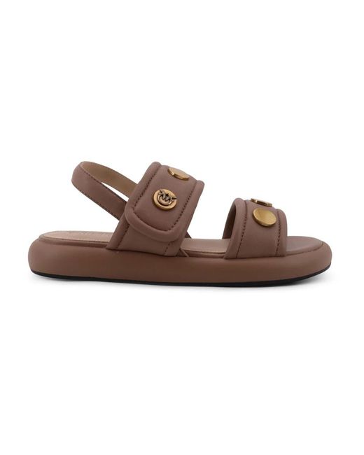 Pinko Brown Flat Sandals