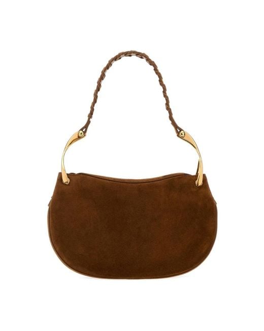 McQueen Brown Shoulder Bags
