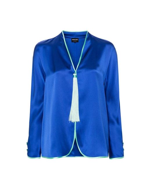 Blouses & shirts > shirts Giorgio Armani en coloris Blue
