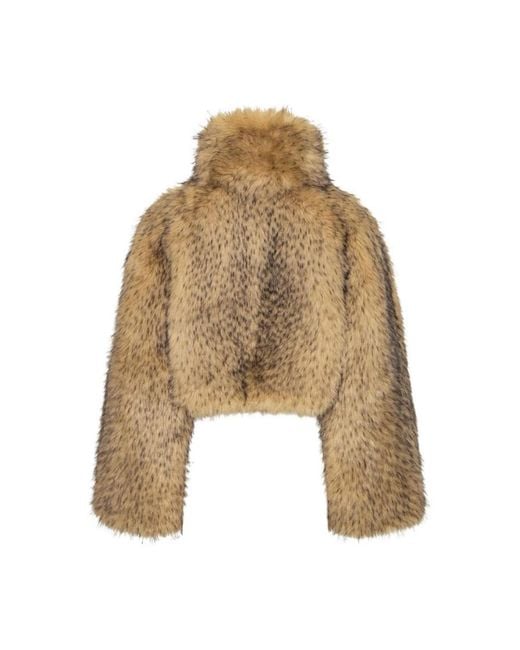 ROTATE BIRGER CHRISTENSEN Natural Faux Fur & Shearling Jackets