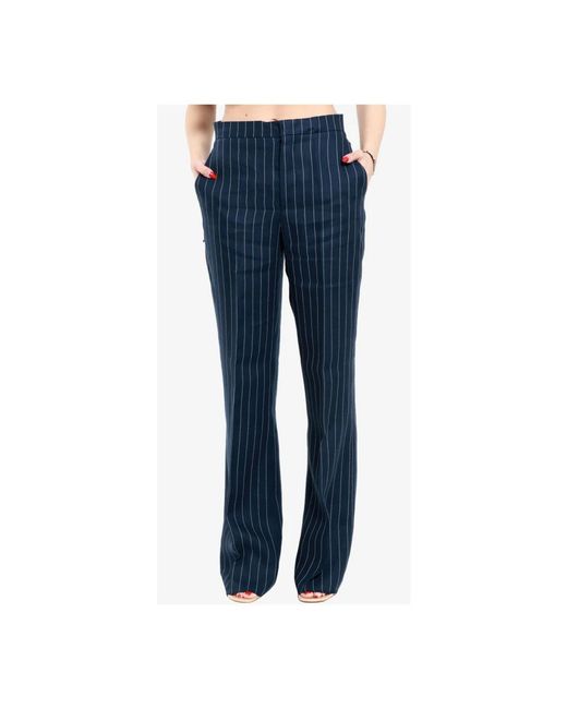 Trousers > wide trousers Tagliatore en coloris Blue