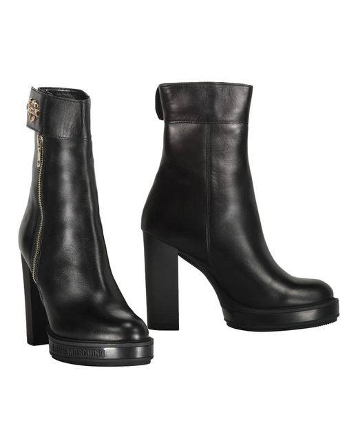 Heeled Boots Love Moschino de color Black