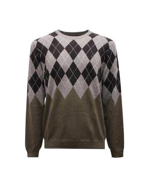 Sun 68 Gray Round-Neck Knitwear for men