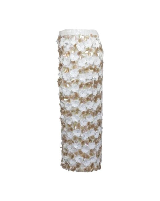 P.A.R.O.S.H. White Midi Skirts