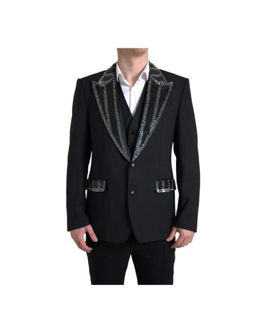 Dolce & Gabbana Black Blazers for men