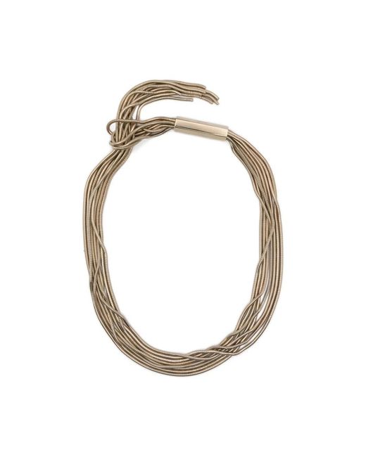 Tom Ford Metallic Brass Axis Necklace