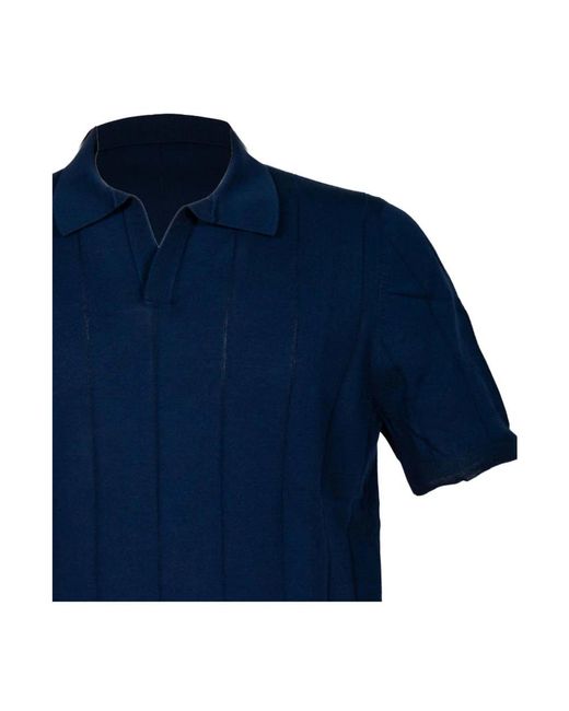 Gran Sasso Blue Polo Shirts for men
