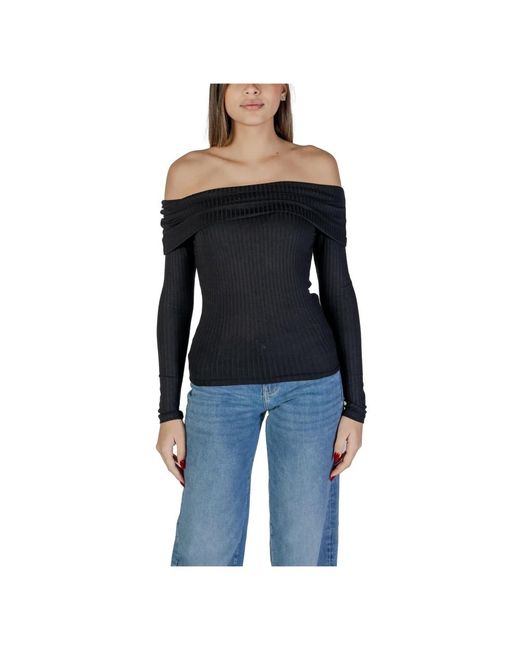 Long Sleeve Tops di Jacqueline De Yong in Black