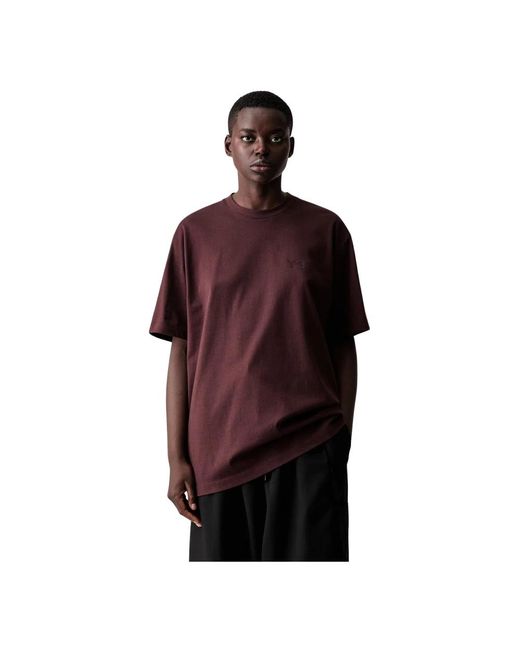 Y-3 Regular Short Sleeve Tee in het Red