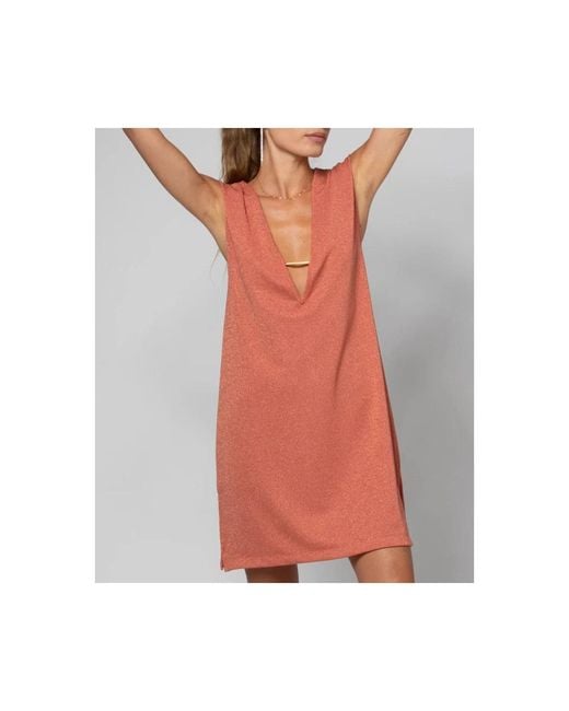 Beliza Orange Short Dresses