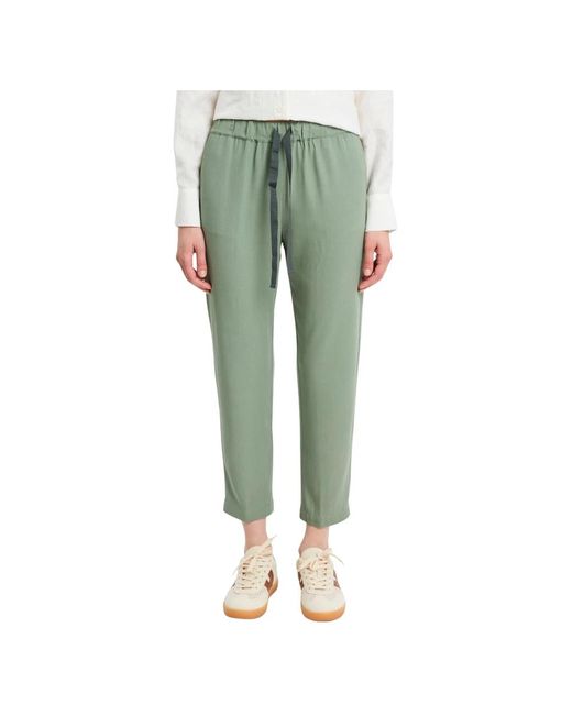 Semicouture Green Cropped Trousers
