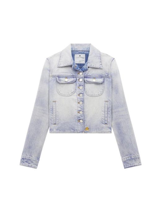 Courreges Jassen ,Blauw ,Denim Multiflex Denim Trucker Jacket in het Blue