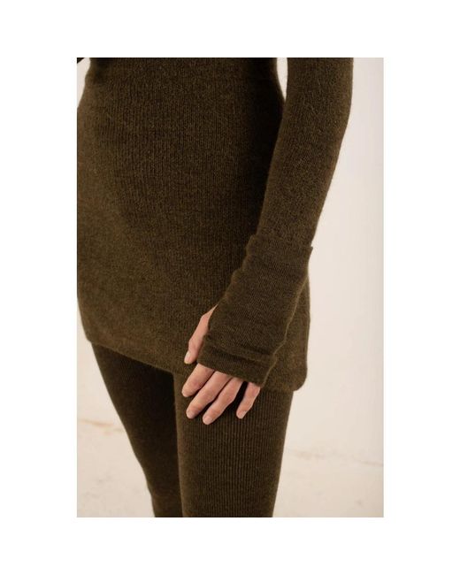 Cortana Accessoires ,Groen ,Wol Alpaca En Merino Wol Armwarmers in het Green