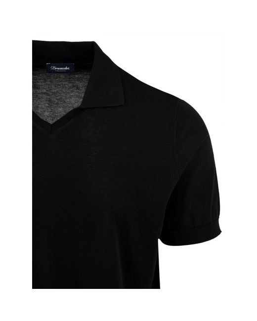 Drumohr Black Polo Shirts for men