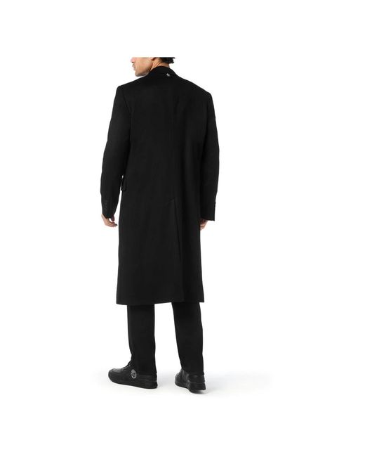 Billionaire Jassen ,Zwart ,Leer Cashmere Regular Fit Jas in het Black voor heren