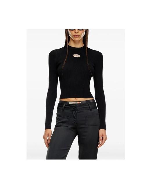 DIESEL Blue Round-Neck Knitwear